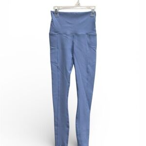 NEW CALIA by Carrie Underwood Blue Leggings Pockets on Legs Ribbed Sz XXS